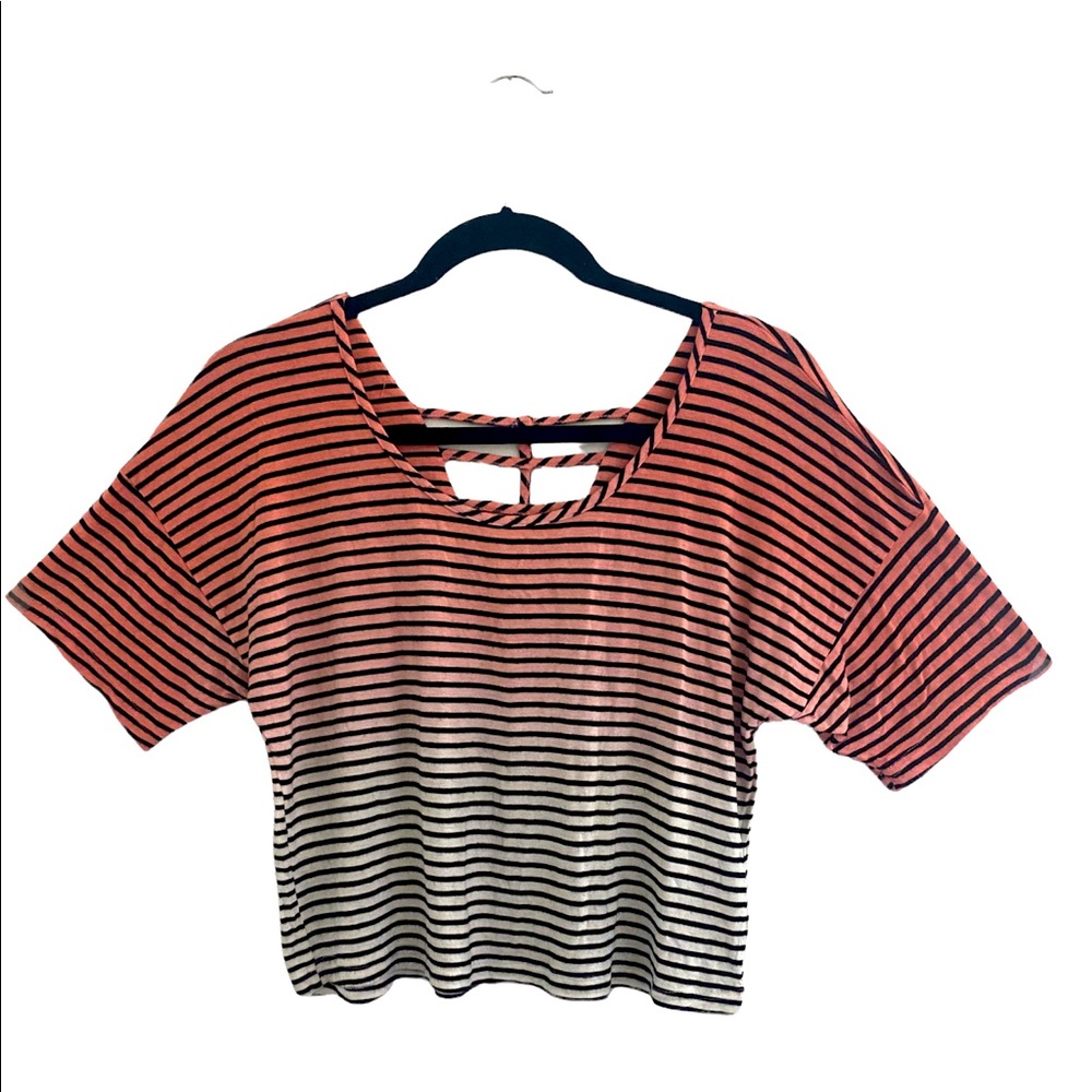 Fifty Street Stripped Multi-color Short Sleeve Top